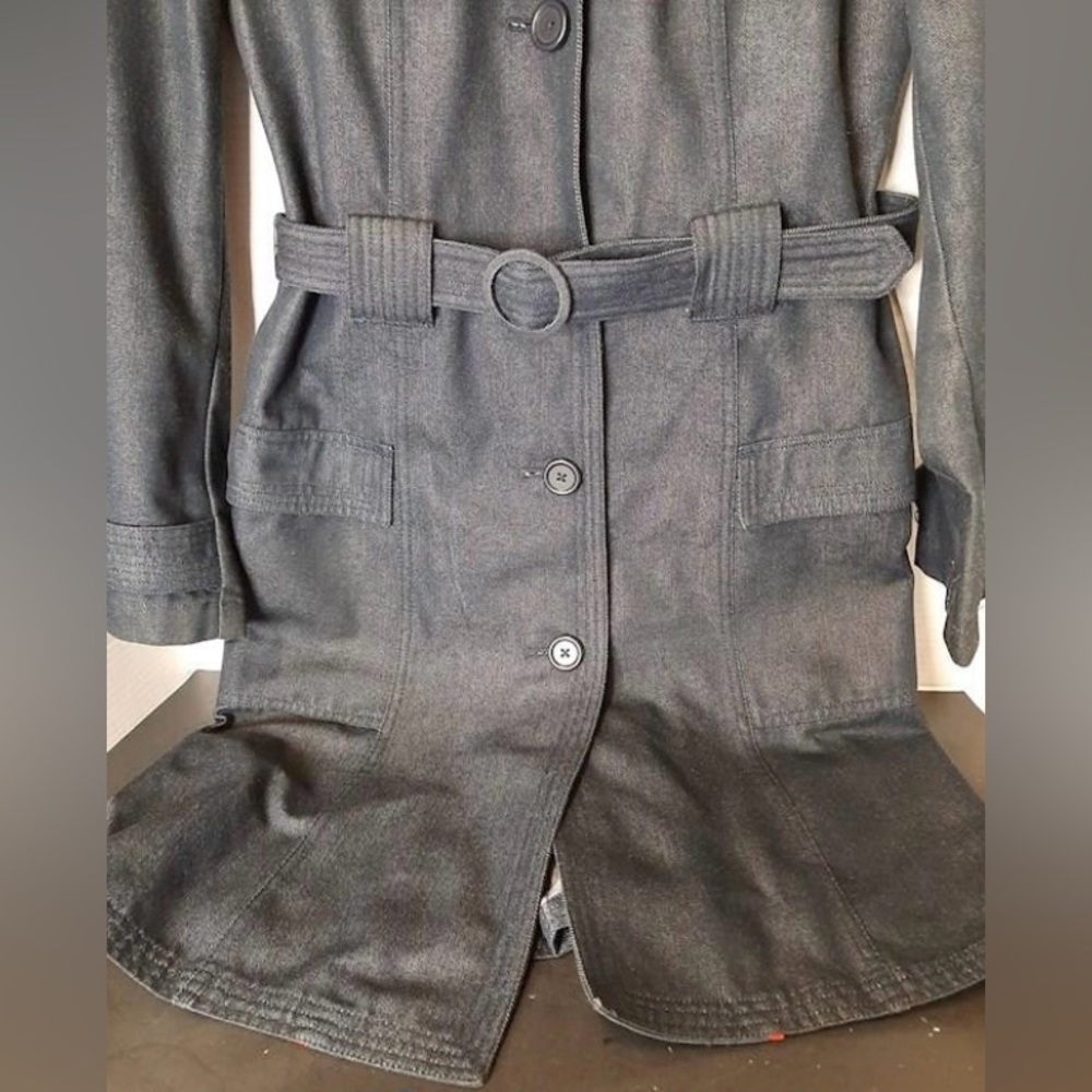 GAP Dark Gray Trench Coat - Picture 3 of 5